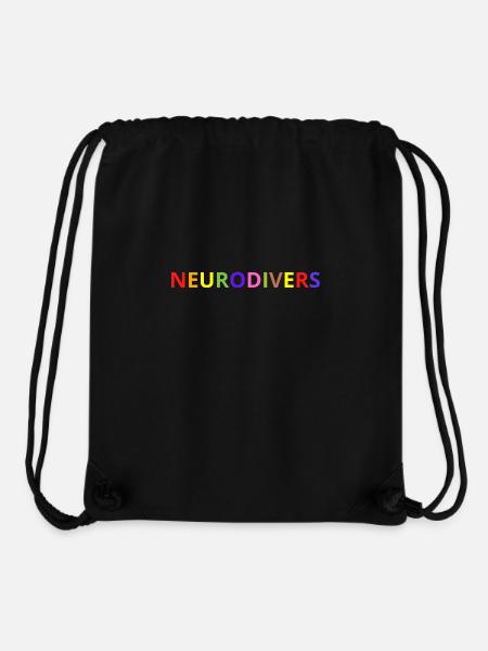 Neurodivers - bunte Buchstaben - Stanley/Stella recycelter Gym Bag - Schwarz