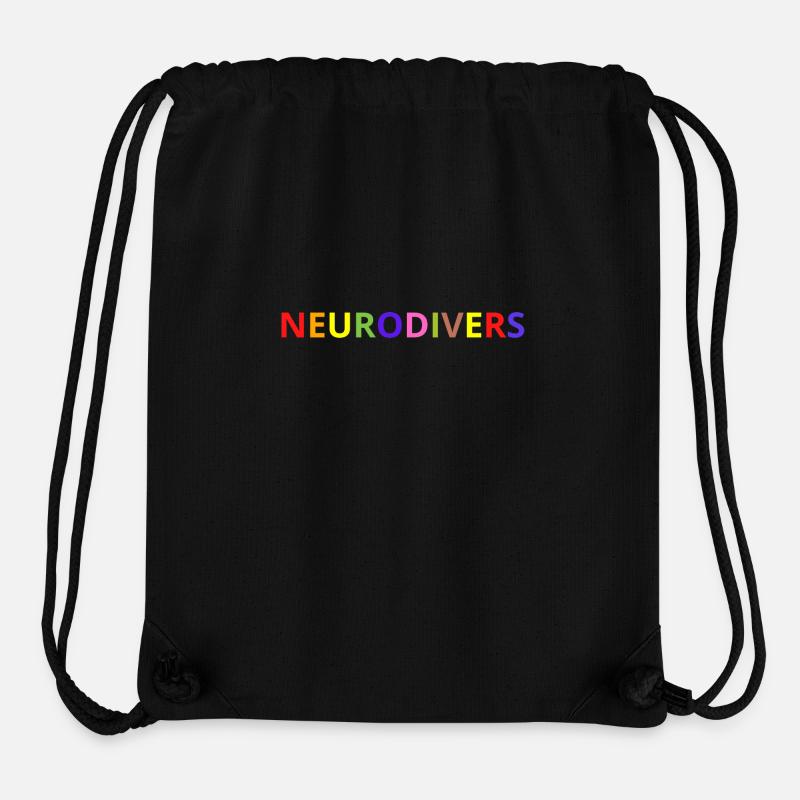 Neurodivers - bunte Buchstaben - Stanley/Stella recycelter Gym Bag - Schwarz