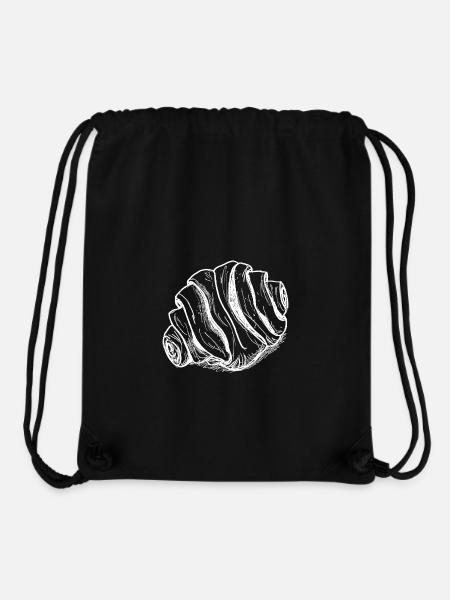Franzbrötchen Skizze weiß - Stanley/Stella recycelter Gym Bag - Schwarz