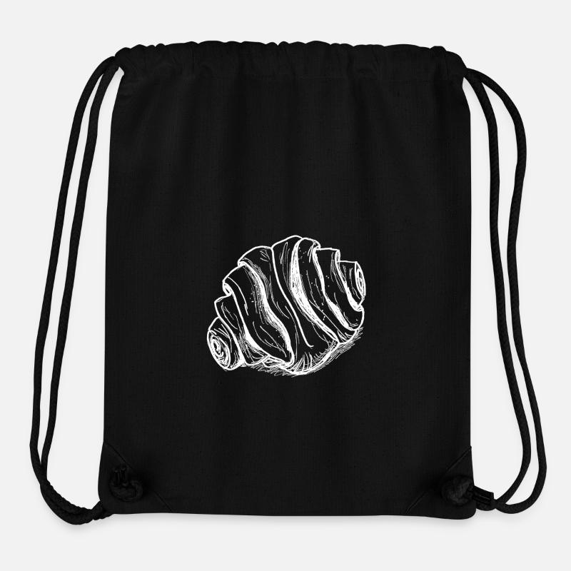 Franzbrötchen Skizze weiß - Stanley/Stella recycelter Gym Bag - Schwarz