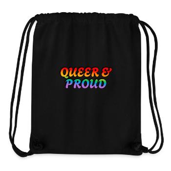 Queer et fier - Sac à cordon recyclé Stanley/Stella - noir - Devant