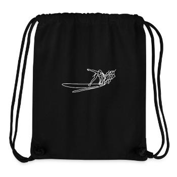Surfen weiß - Stanley/Stella recycelter Gym Bag - Schwarz - Vorne