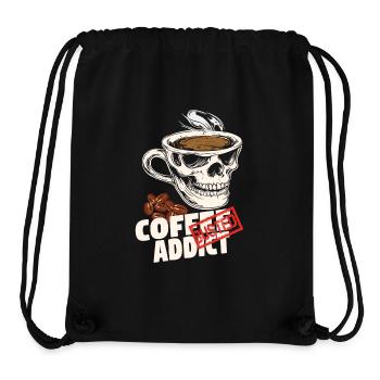 coffe addict busted Kaffeebohne - Stanley/Stella recycelter Gym Bag - Schwarz - Vorne