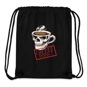 Coffee addict busted - Stanley/Stella recycelter Gym Bag - Schwarz - Vorne