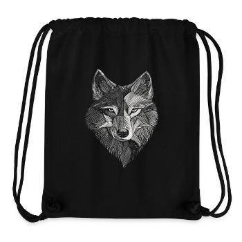 Wolf Stick Pattern Husky - Stanley/Stella Recycled Gym Bag - black - Front