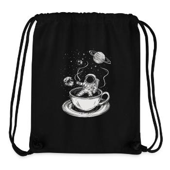 Kaffee im All - Stanley/Stella recycelter Gym Bag - Schwarz - Vorne