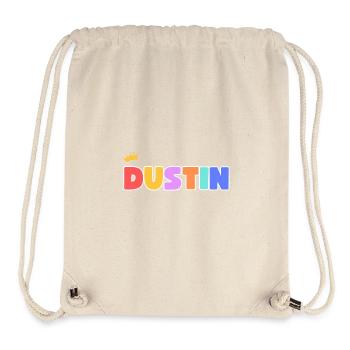 Dustin! Personnalisable - Sac à cordon recyclé Stanley/Stella - blanc naturel - Devant