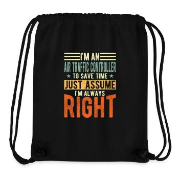 Air traffic controller - Stanley/Stella Recycled Gym Bag - black - Front