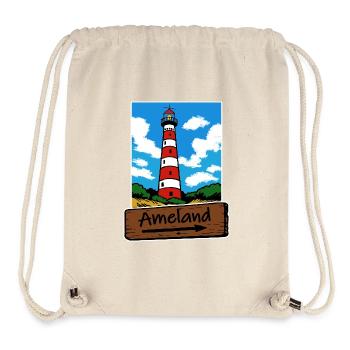Vacances à Ameland Lighthouse - Sac à cordon recyclé Stanley/Stella - blanc naturel - Devant
