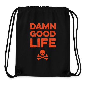 Damn good life - geiles Leben Festival - orange - Stanley/Stella recycelter Gym Bag - Schwarz - Vorne