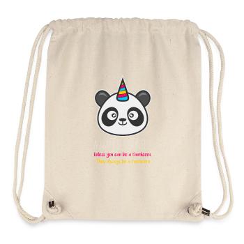 Pandicorn Panda Unicorn Fantasy Trend Gift - Stanley/Stella Recycled Gym Bag - natural - Front