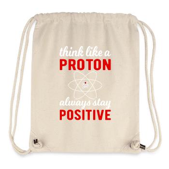 Think like a Proton - always stay positive! - Stanley/Stella Recycled Gym Bag - natural - Front