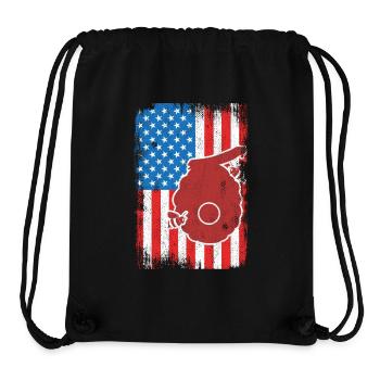 Patriotischer US Imker - Stanley/Stella recycelter Gym Bag - Schwarz - Vorne