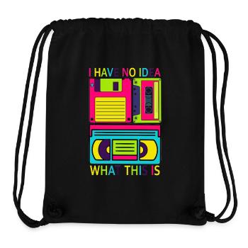 Music, Retro, Heavy Metal, Hard Rock, Punk, Vinyl, Pop - Stanley/Stella Recycled Gym Bag - black - Front