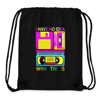 Music, Retro, Heavy Metal, Hard Rock, Punk, Vinyl, Pop - Stanley/Stella Recycled Gym Bag - black - Front