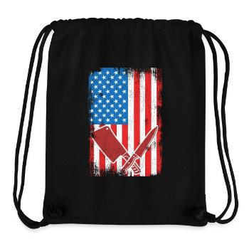 US Flagge Schlachter - Stanley/Stella recycelter Gym Bag - Schwarz - Vorne