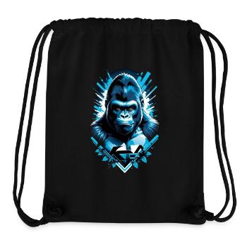 Gorilla with Gold Chain - Stanley/Stella Recycled Gym Bag - black - Front