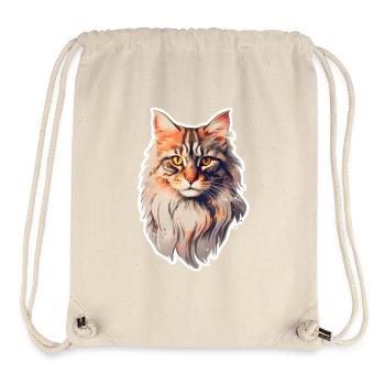 Maine Coon Cat Front View - Stanley/Stella Recycled Gym Bag - natural - Front