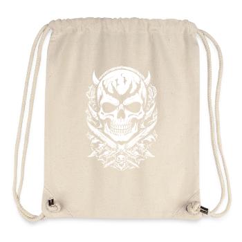 Skull - Stanley/Stella recycelter Gym Bag - Naturweiß - Vorne