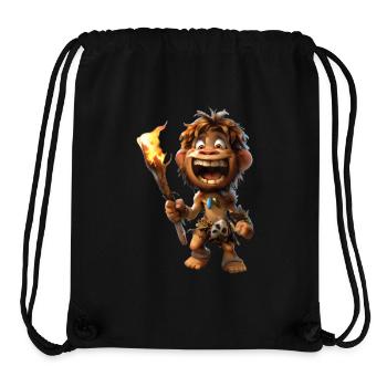 Caveman #lovely toons - Stanley/Stella Recycled Gym Bag - black - Front