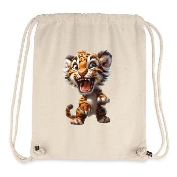 Tiger Baby #lovely toons - Sac à cordon recyclé Stanley/Stella - blanc naturel - Devant