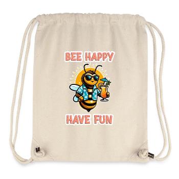 Bee Happy - Amusez-vous 3 - Sac à cordon recyclé Stanley/Stella - blanc naturel - Devant