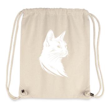 Croquis de chat - Sac à cordon recyclé Stanley/Stella - blanc naturel - Devant