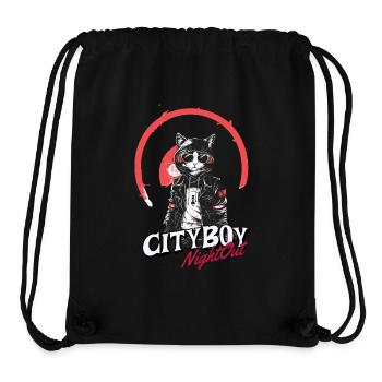 CityBoy Night Out - Cool Cat Style - Stanley/Stella recycelter Gym Bag - Schwarz - Vorne