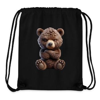 Ours sinistre 2 - Sac à cordon recyclé Stanley/Stella - noir - Devant