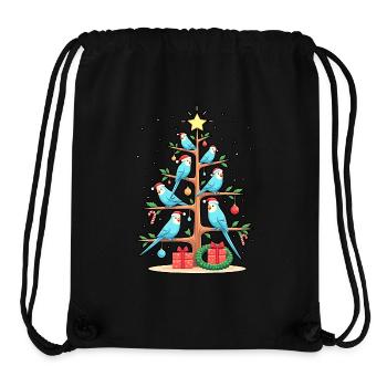 Weihnachten Wellensittich Vogel Weihnachtsbaum - Stanley/Stella recycelter Gym Bag - Schwarz - Vorne