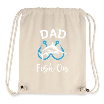 Papa Fish À La Pêche - Sac à cordon recyclé Stanley/Stella - blanc naturel - Devant