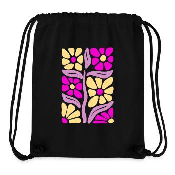 Flower Power - Stanley/Stella recycelter Gym Bag - Schwarz - Vorne