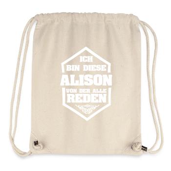 Gift for Alison - Stanley/Stella Recycled Gym Bag - natural - Front