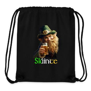 SLAINTE - SAINT PATRICK - un fheile padraig - Sac à cordon recyclé Stanley/Stella - noir - Devant