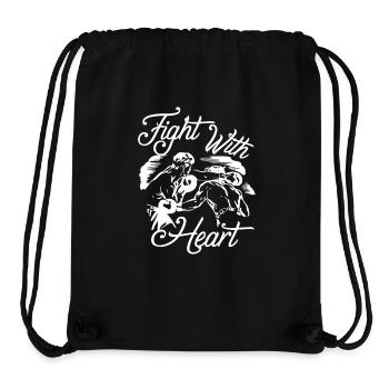Fight with Heart white - Stanley/Stella Recycled Gym Bag - black - Front