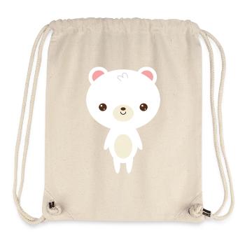 cute polar bear - Stanley/Stella Recycled Gym Bag - natural - Front
