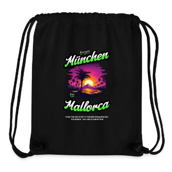 From München to Mallorca - Green Text Edition - Stanley/Stella recycelter Gym Bag - Schwarz - Vorne