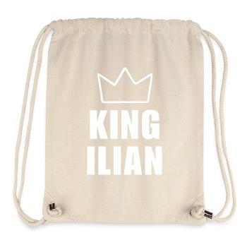 Ilian Name mit Buchstabe I - Königskrone Shirt - Stanley/Stella recycelter Gym Bag - Naturweiß - Vorne