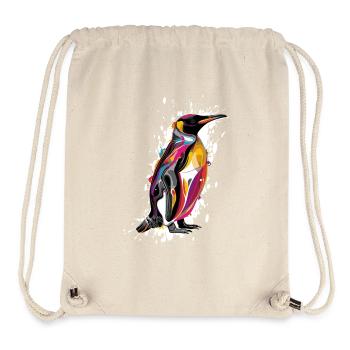 Farbexplosion Pinguin - Stanley/Stella recycelter Gym Bag - Naturweiß - Vorne
