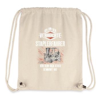 Der verrückte Staplerfahrer Ironie Motiv - Stanley/Stella recycelter Gym Bag - Naturweiß - Vorne