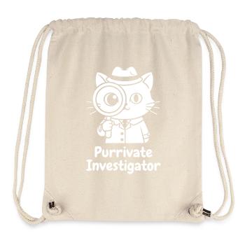 Purrivate Ermittler Katzchen - Stanley/Stella recycelter Gym Bag - Naturweiß - Vorne