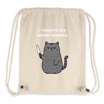 6-7 Internet Meme 6 7 Snack Cat - Stanley/Stella Recycled Gym Bag - natural - Front
