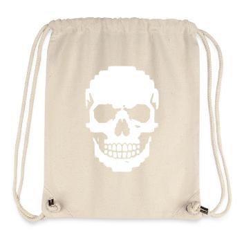 Pixel Skull Skull 8-Bit - Stanley/Stella Recycled Gym Bag - natural - Front