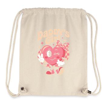 Daddy’s Girl Famille Rose Rétro Cœur Mignonne - Sac à cordon recyclé Stanley/Stella - blanc naturel - Devant