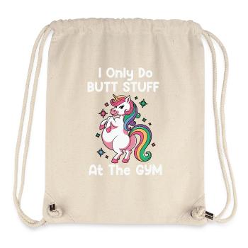 Pastel Unicorn Gym Humor Butt stuff sexy - Stanley/Stella Recycled Gym Bag - natural - Front