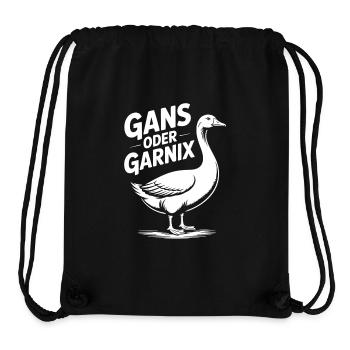 Gans oder garnix Gans und lustiger Spruch - Stanley/Stella recycelter Gym Bag - Schwarz - Vorne