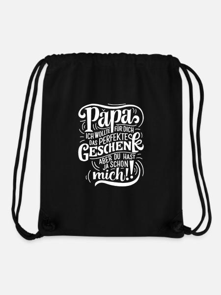 Papa Geschenk - Stanley/Stella recycelter Gym Bag - Schwarz
