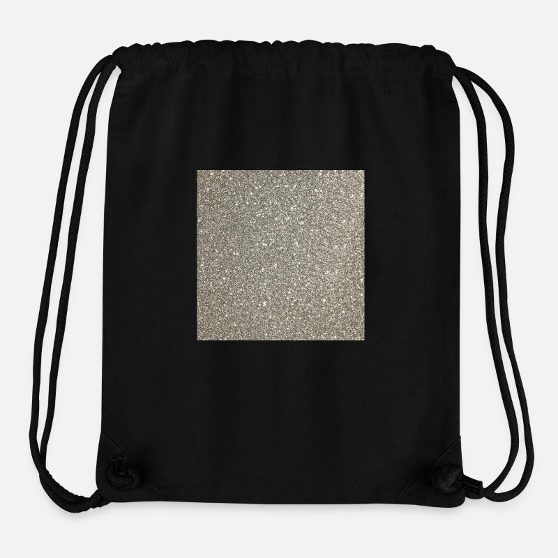Falscher Glitzer Print Hintergrund Gold Silber - Stanley/Stella recycelter Gym Bag - Schwarz