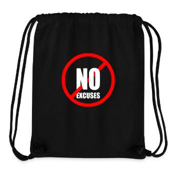 No excuses - Stanley/Stella Recycled Gym Bag - black - Front