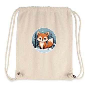 Füchschen im Schnee - Stanley/Stella recycelter Gym Bag - Naturweiß - Vorne
